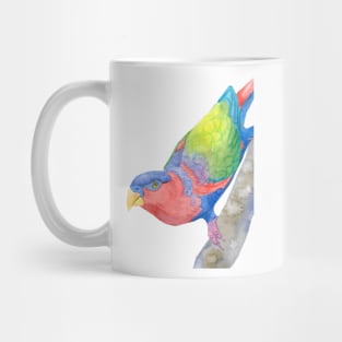 black-capped lory (Lorius lory) watercolor portrait Mug